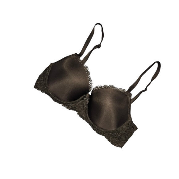 Victoria's Secret 32D 32 D lace t-shirt Bra angel's dream lined demi - Picture 3 of 6